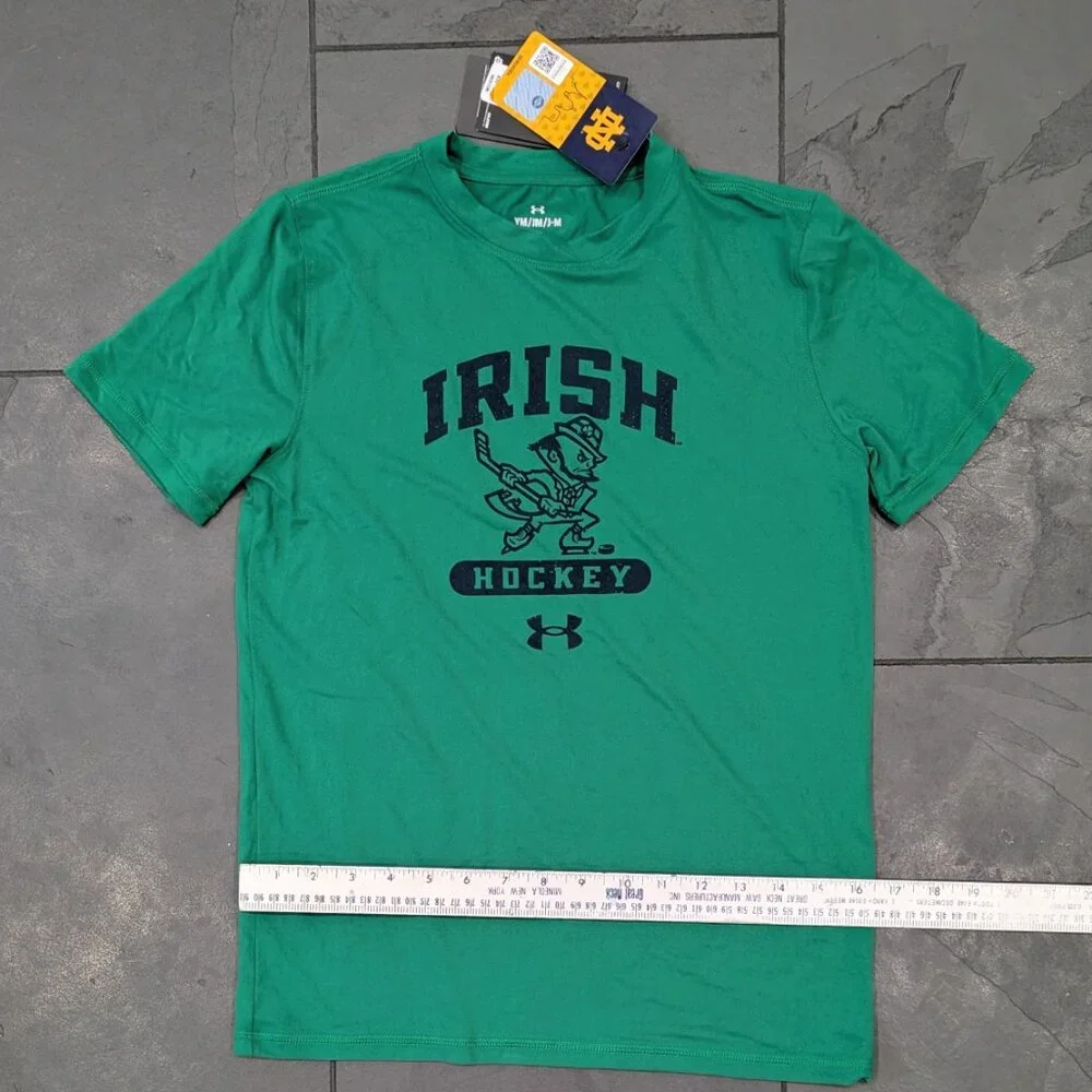Youth UNDER ARMOUR Notre Dame Hockey Leprechaun NWT - Picture 6 of 6